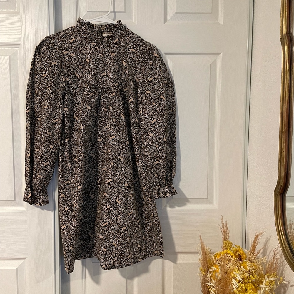 NWOT Doen Marabella Dress with Ruffle in Black